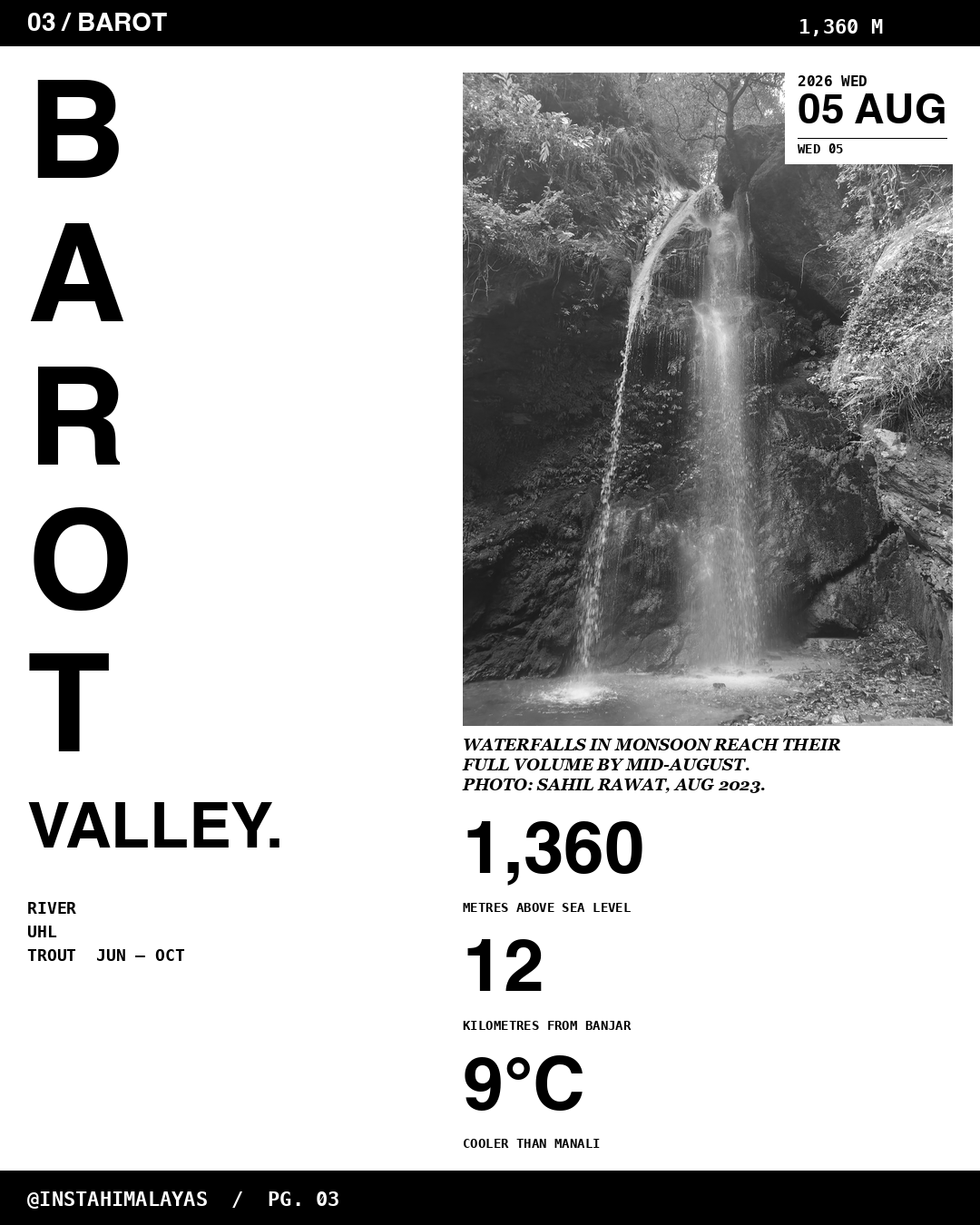 Barot Valley — vertical word stack