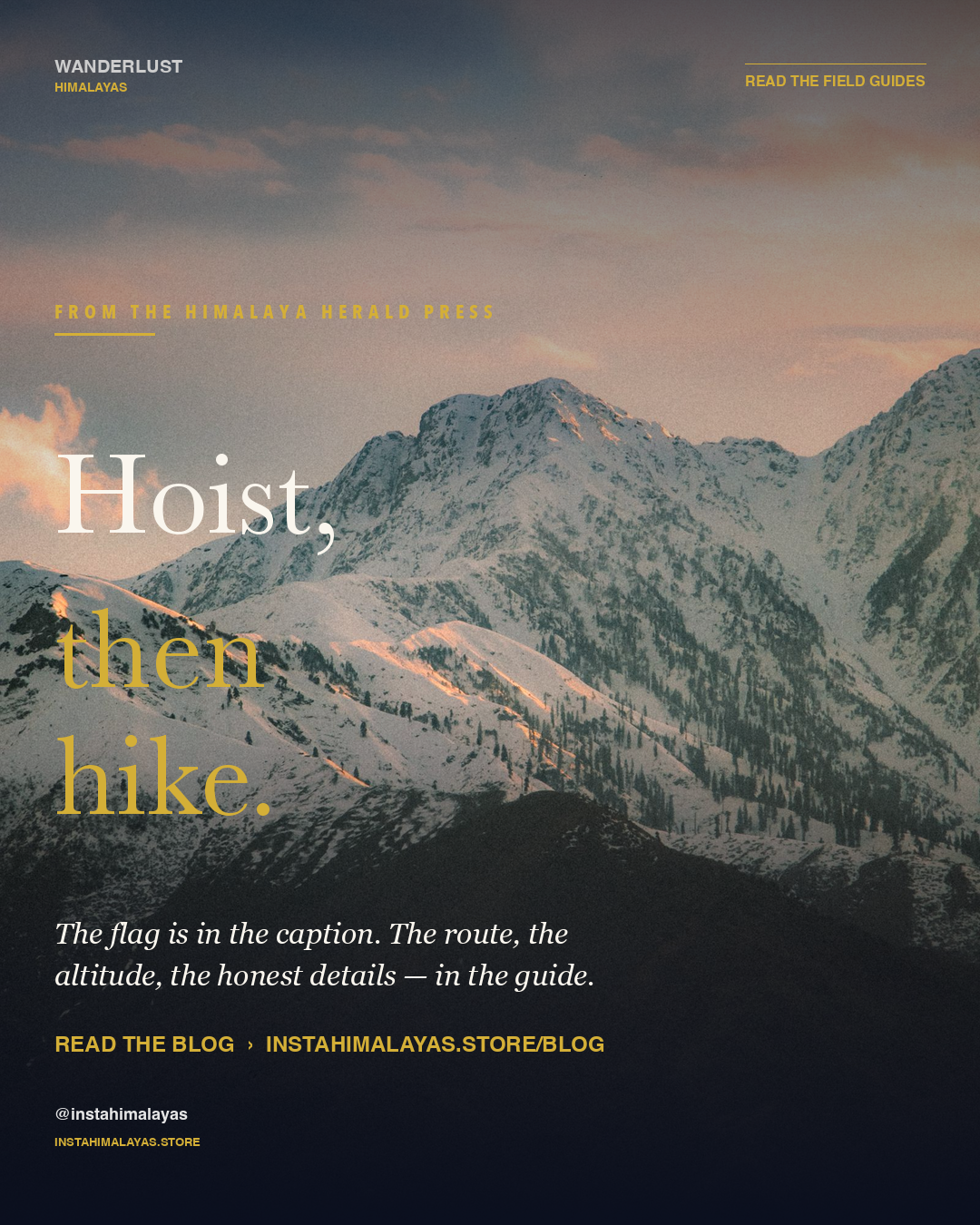 Hoist then hike — read the Independence Day field guide on the blog