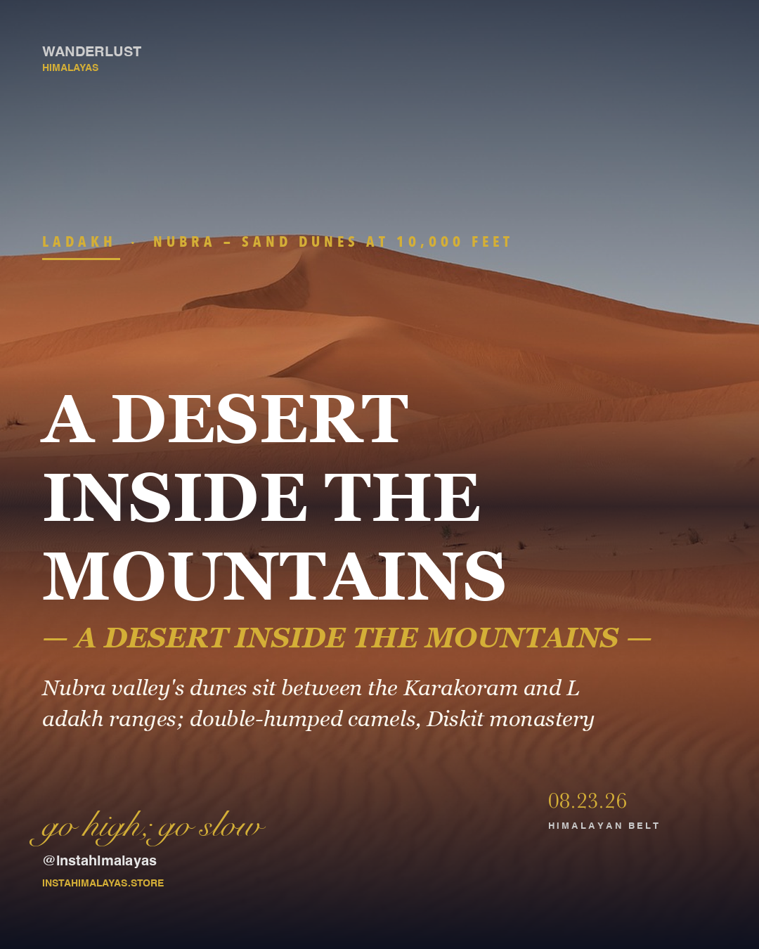 Nubra: The Sand-Dune Valley Between Two Mountain Ranges