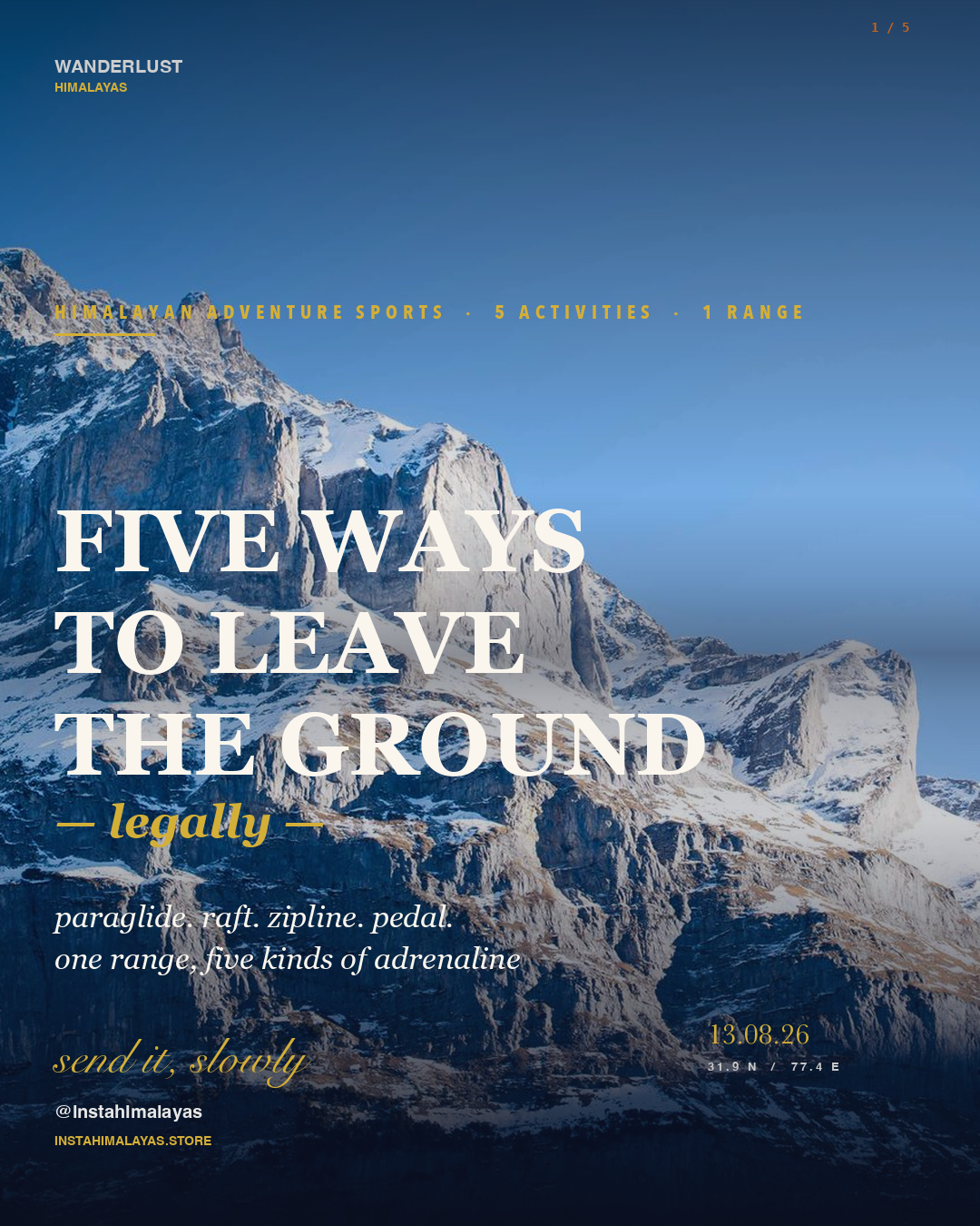 Himalayan Adventure Sports: Five Ways to Leave the Ground