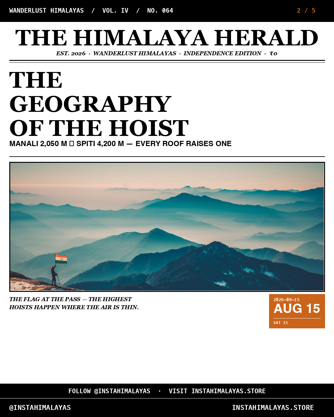 The geography of the hoist — Independence Day across the Himalayan belt