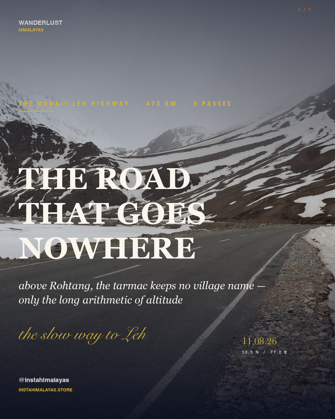 The Manali–Leh Highway: 475 km, 5 Passes, and the Slow Way to Leh