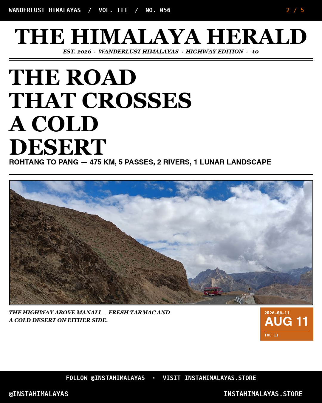 The road that crosses a cold desert — Manali Leh highway travel guide