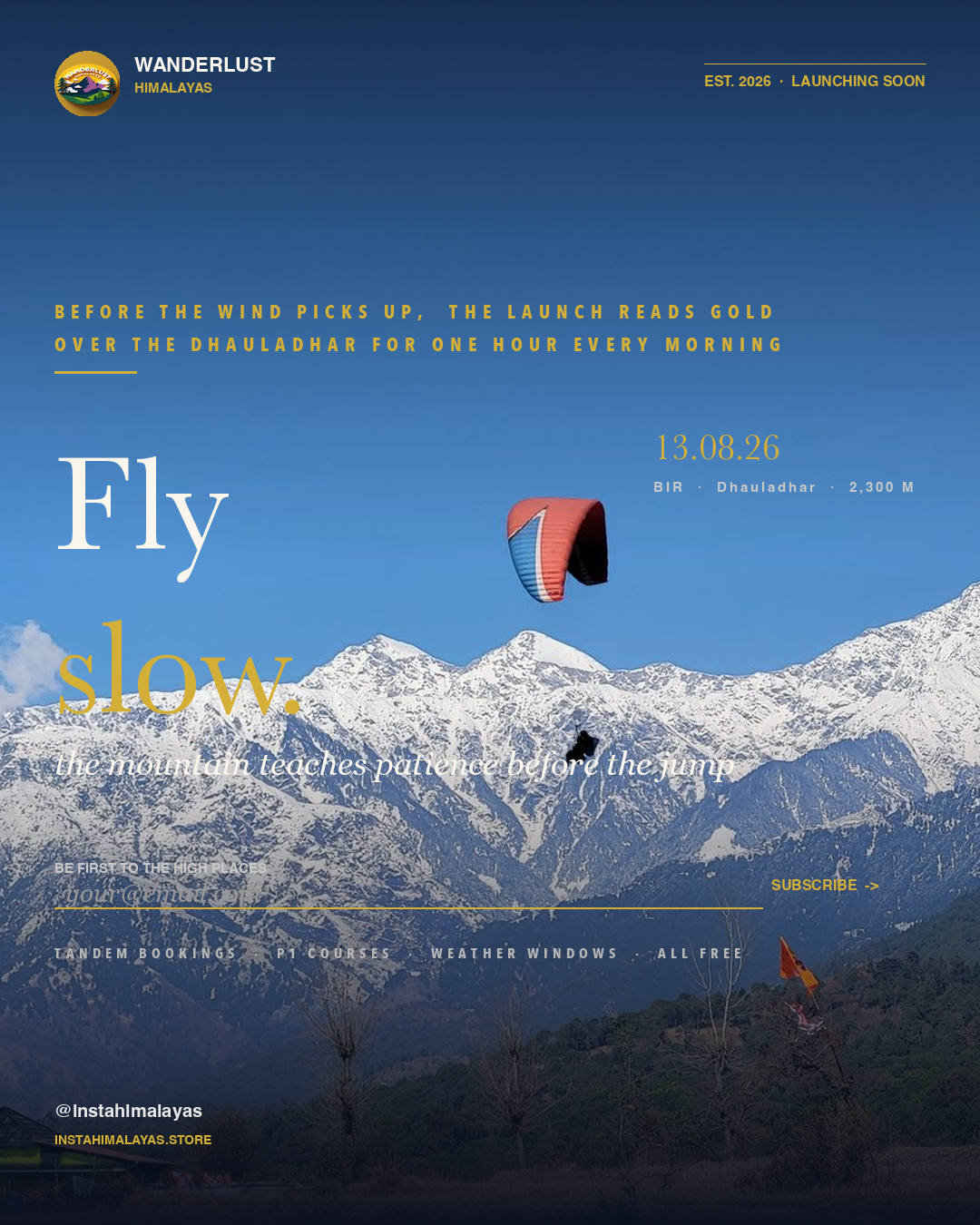 Slot 3 — today's dispatch. Today's dispatch — fly once, fly solo.