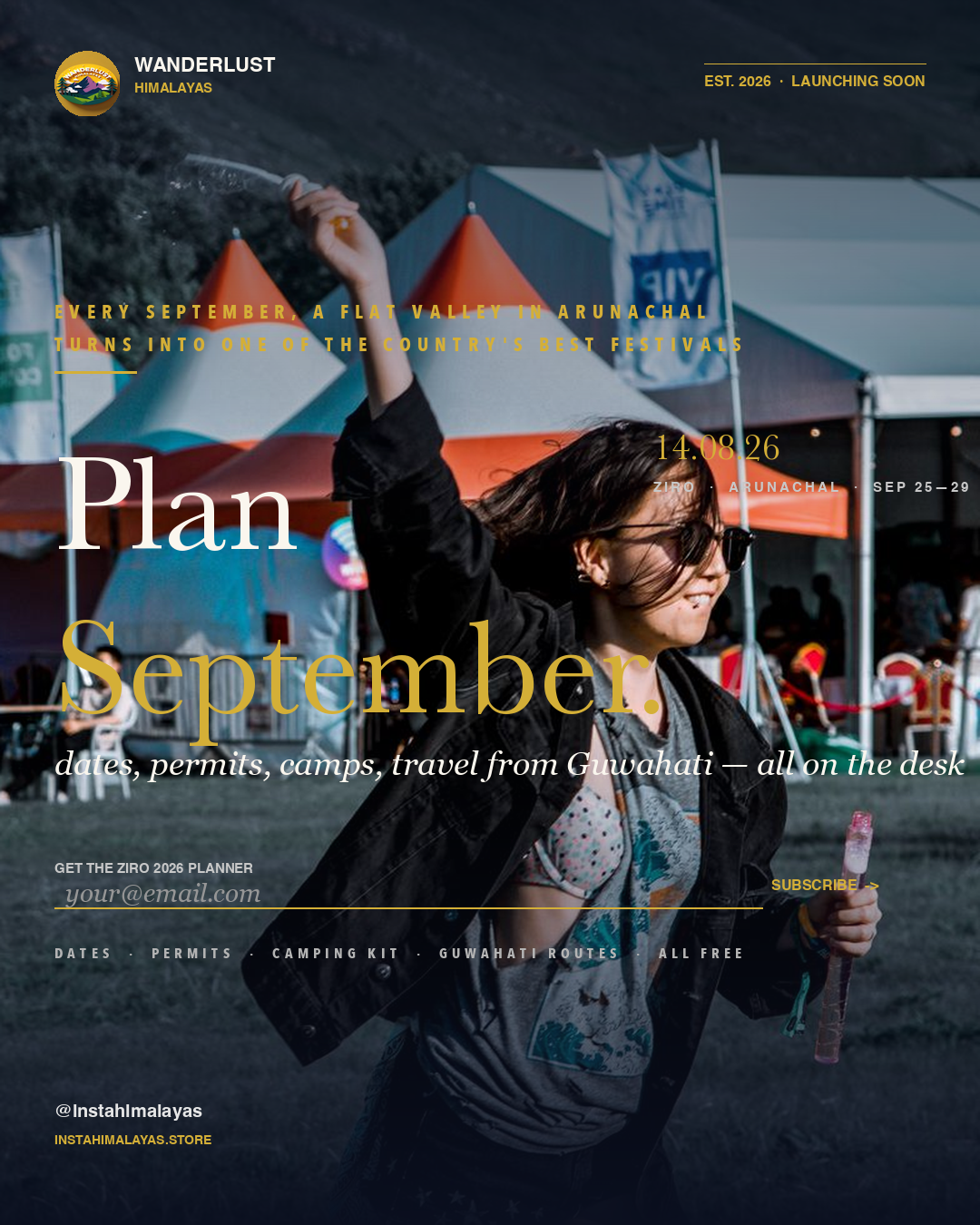 Slot 3 — today's dispatch. Today's dispatch — plan your September around Ziro.