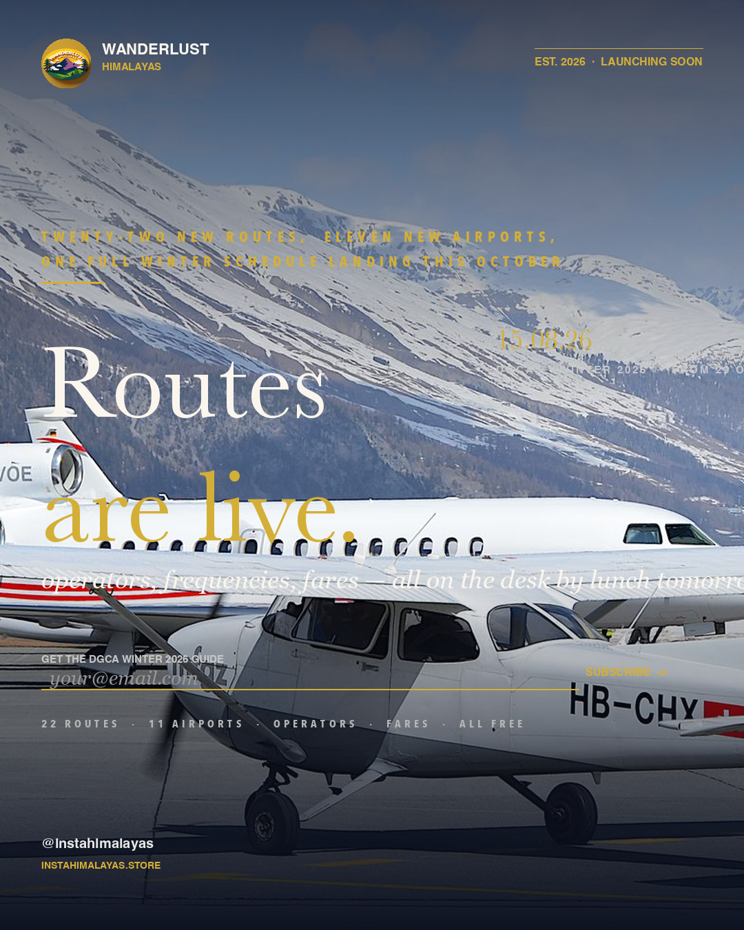 Slot 3 — today's dispatch. Today's dispatch — the routes are live.